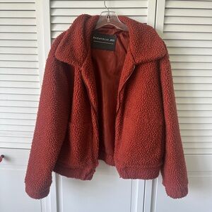 Bagatelle Brown Oversized Teddy Jacket Plush Fleece Casual